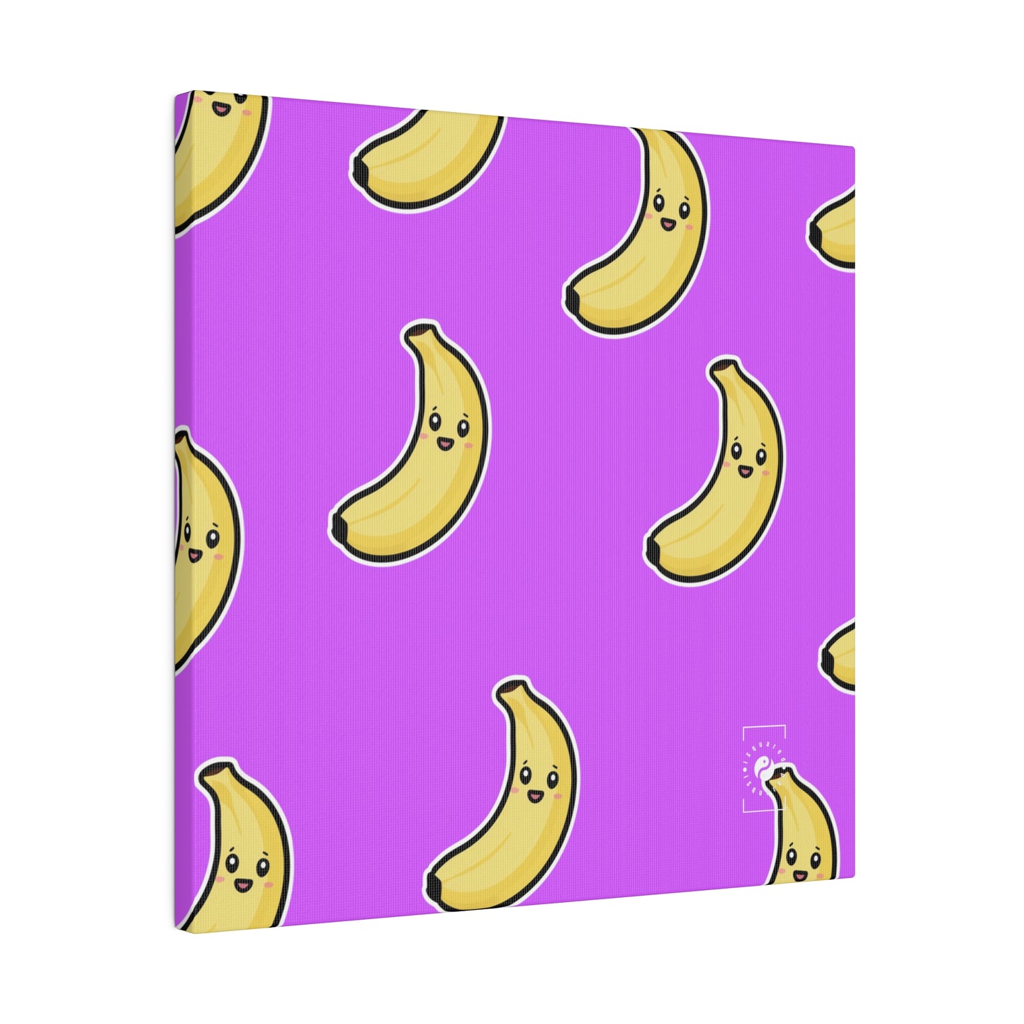 #D65BFF Violet + Banane – Impression artistique sur toile