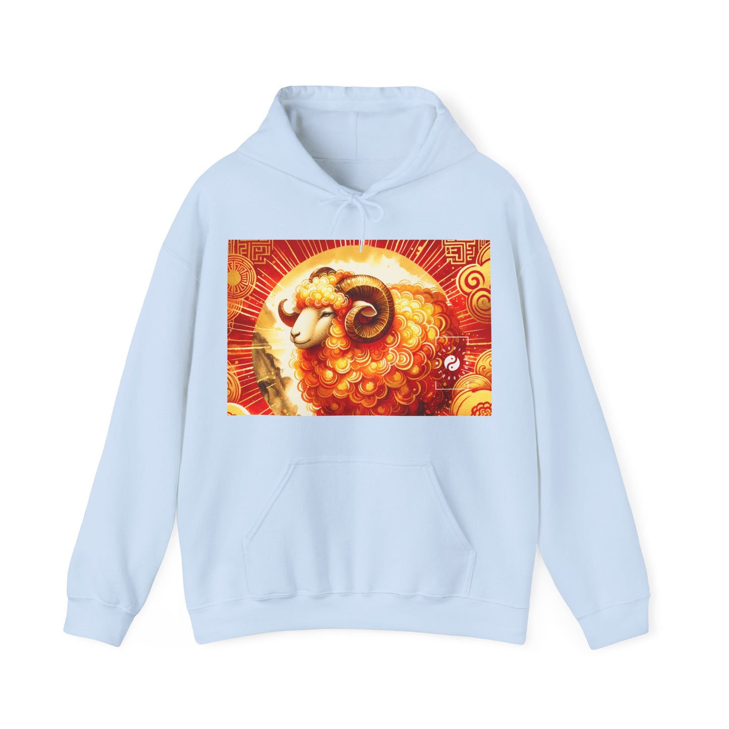 "Auspicious Gold of Divine Ewe: A Lunar New Year Revelry" - Hoodie