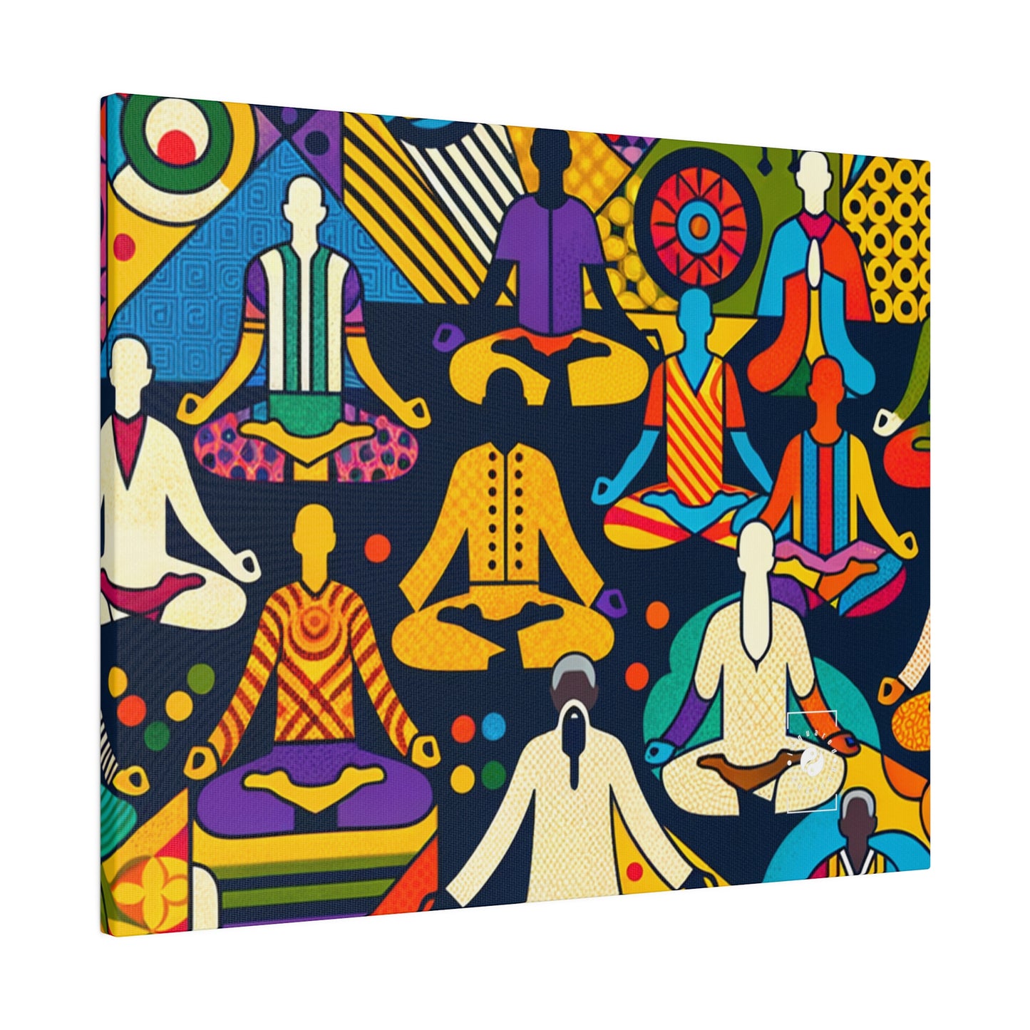 Vibrant Sadana: Prana in Nouveau Réalité - Art Print Canvas