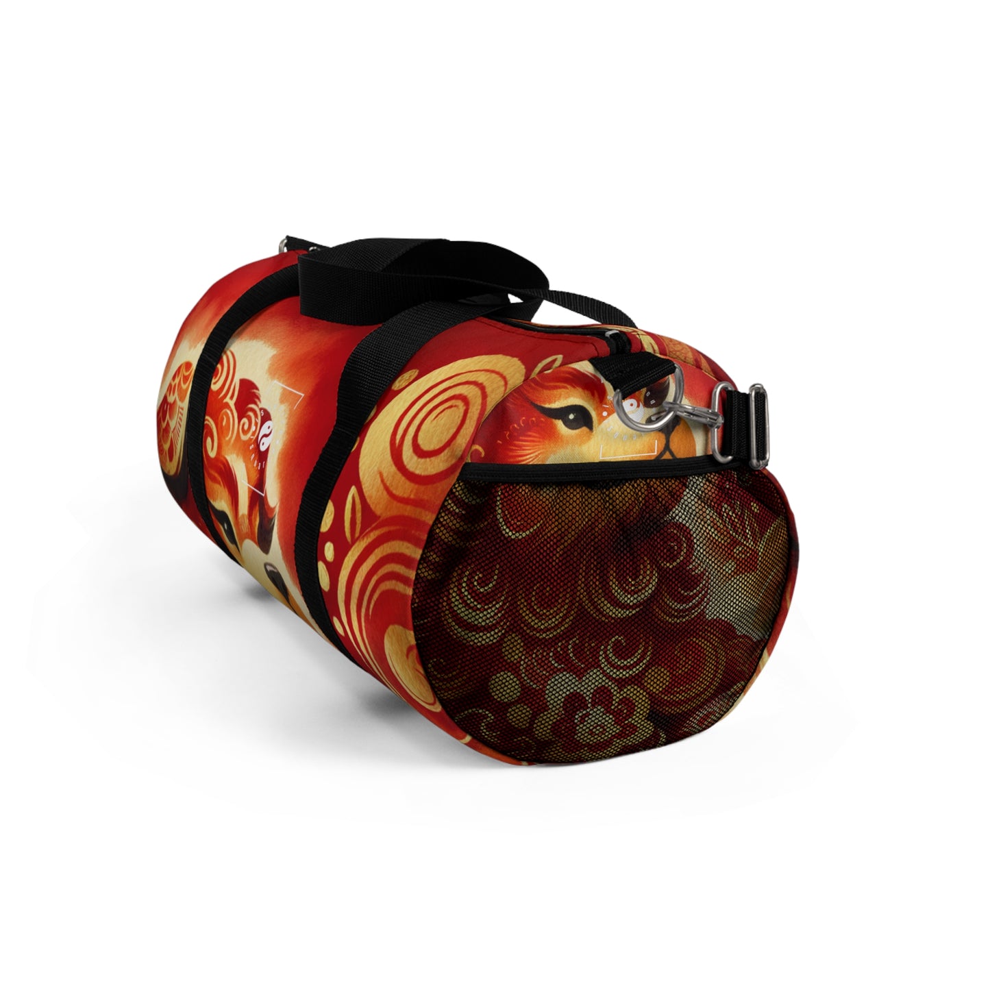 "Golden Canine Emissary on Crimson Tide: A Chinese New Year Odyssey" - Duffle Bag