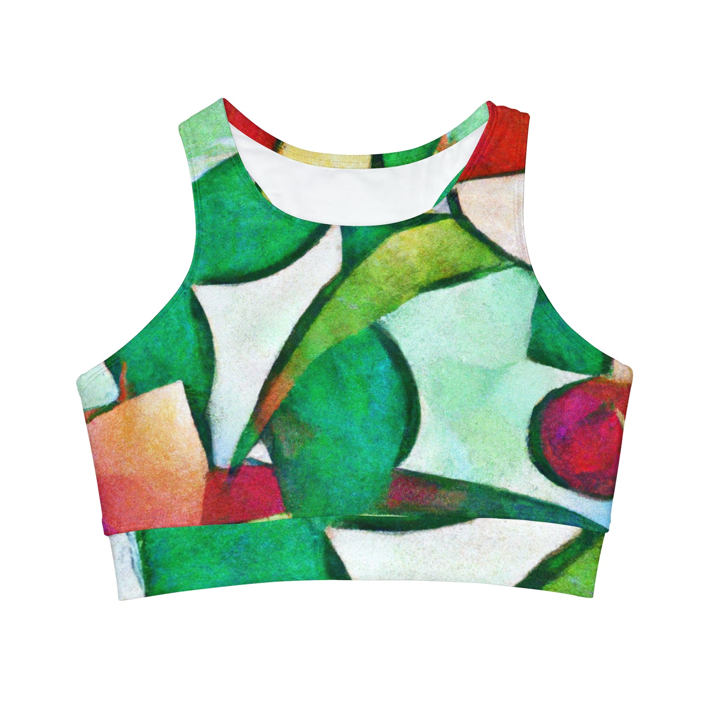 "Chromatic Arcadia" - High Neck Crop Top