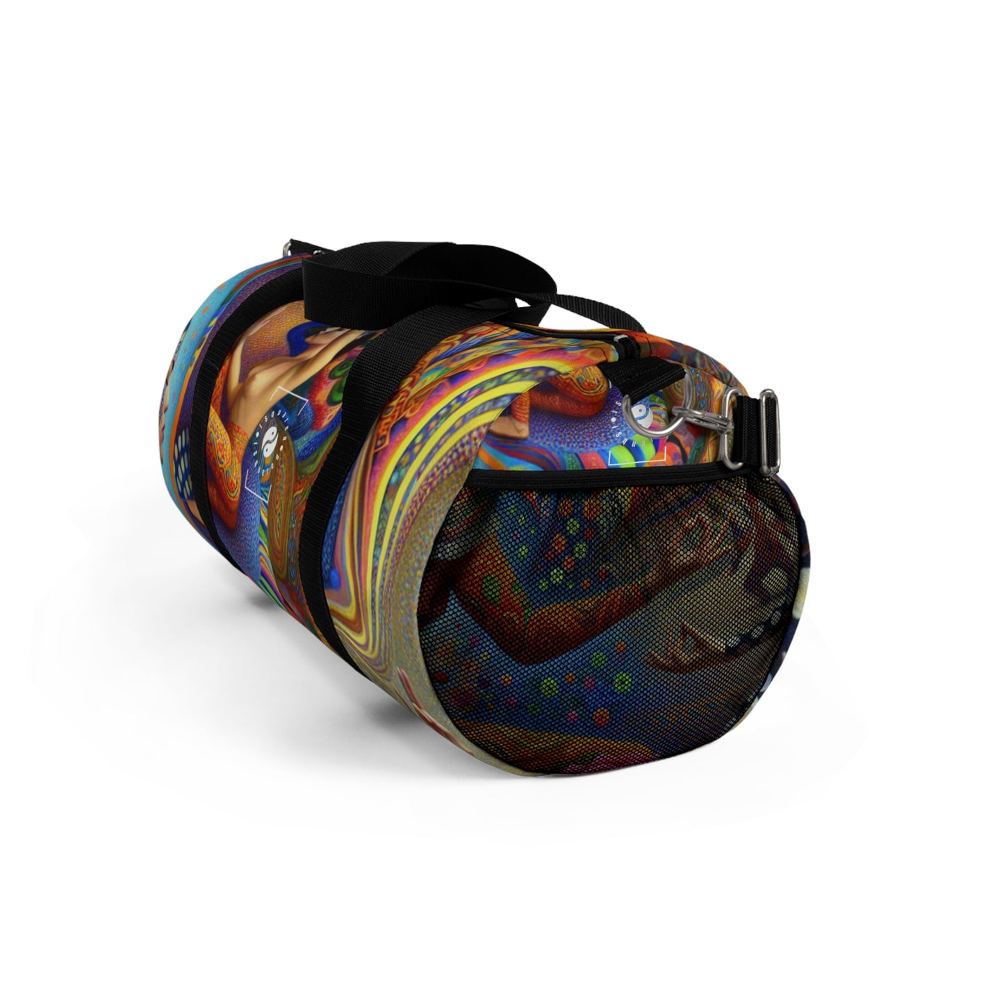 "Kahlo-Kusama Blossom Asanas: A Surreal Yoga Symphony" - Duffle Bag