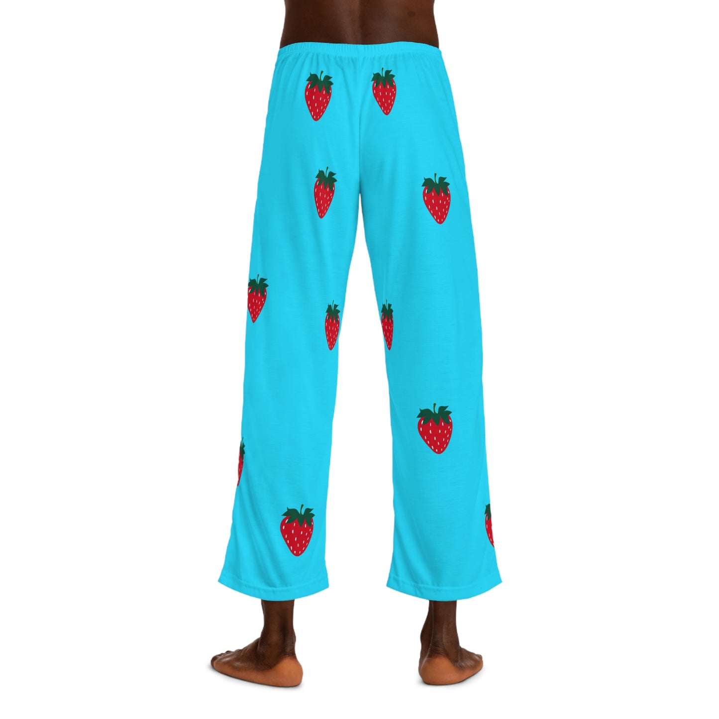 #22DEFF Light Blue + Strawberry - men's Lounge Pants