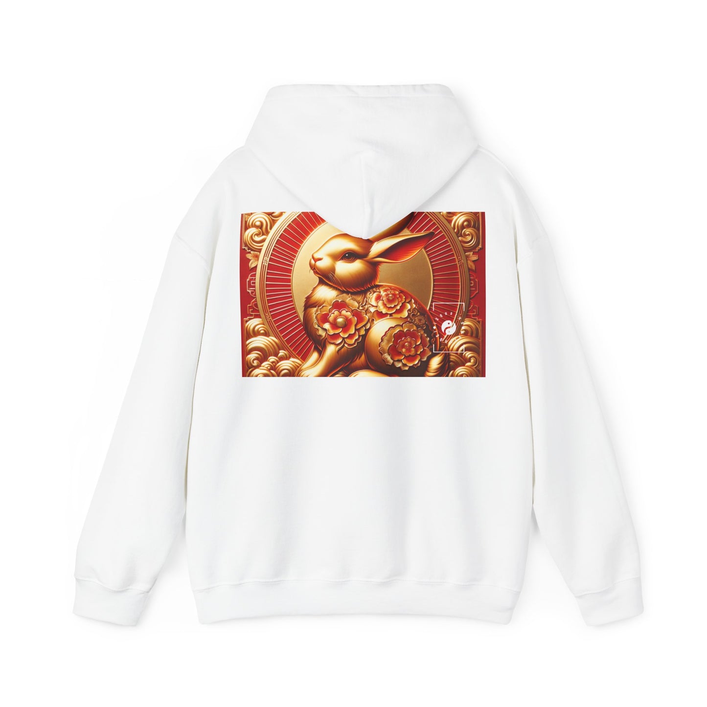 "Golden Blessings: Lunar Rabbit's Resplendence" - Hoodie