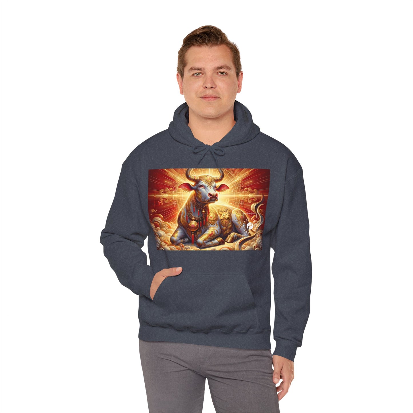 "Golden Euphoria: A Dance of the Divine Bovine" - Hoodie