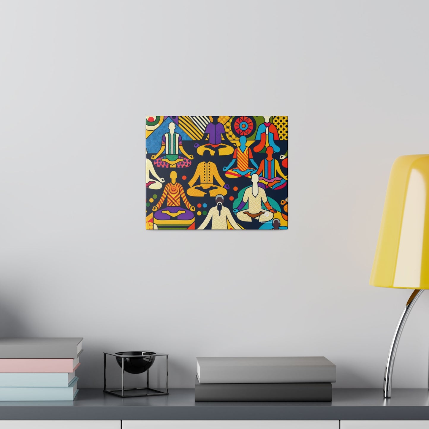 Vibrant Sadana: Prana in Nouveau Réalité - Art Print Canvas