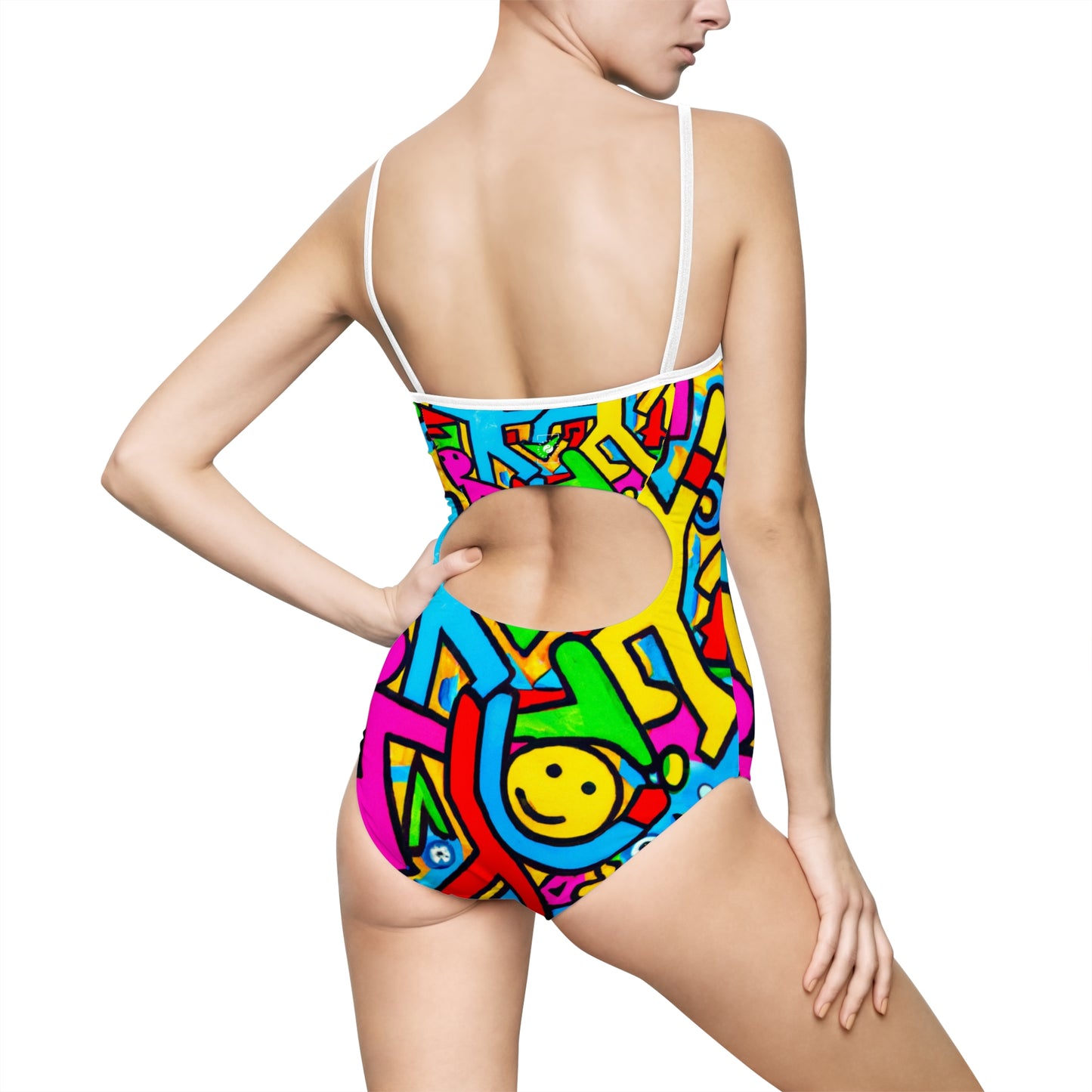 symbols of happiness - Openback Swimsuit