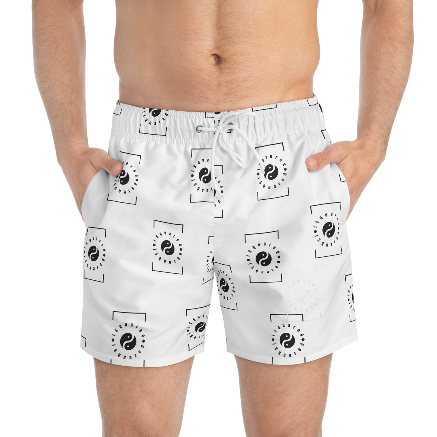 white iSquared Yoga - Swim Trunks for Men