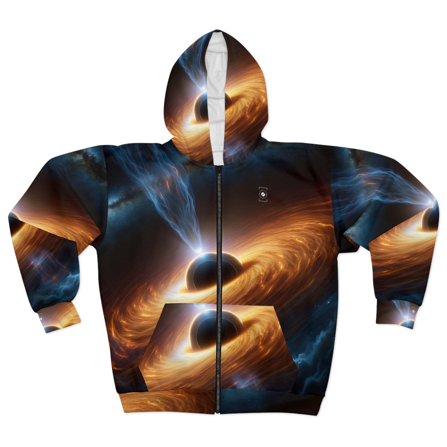 "Discs of Illumination: Black Hole Reverie" - Zip Hoodie