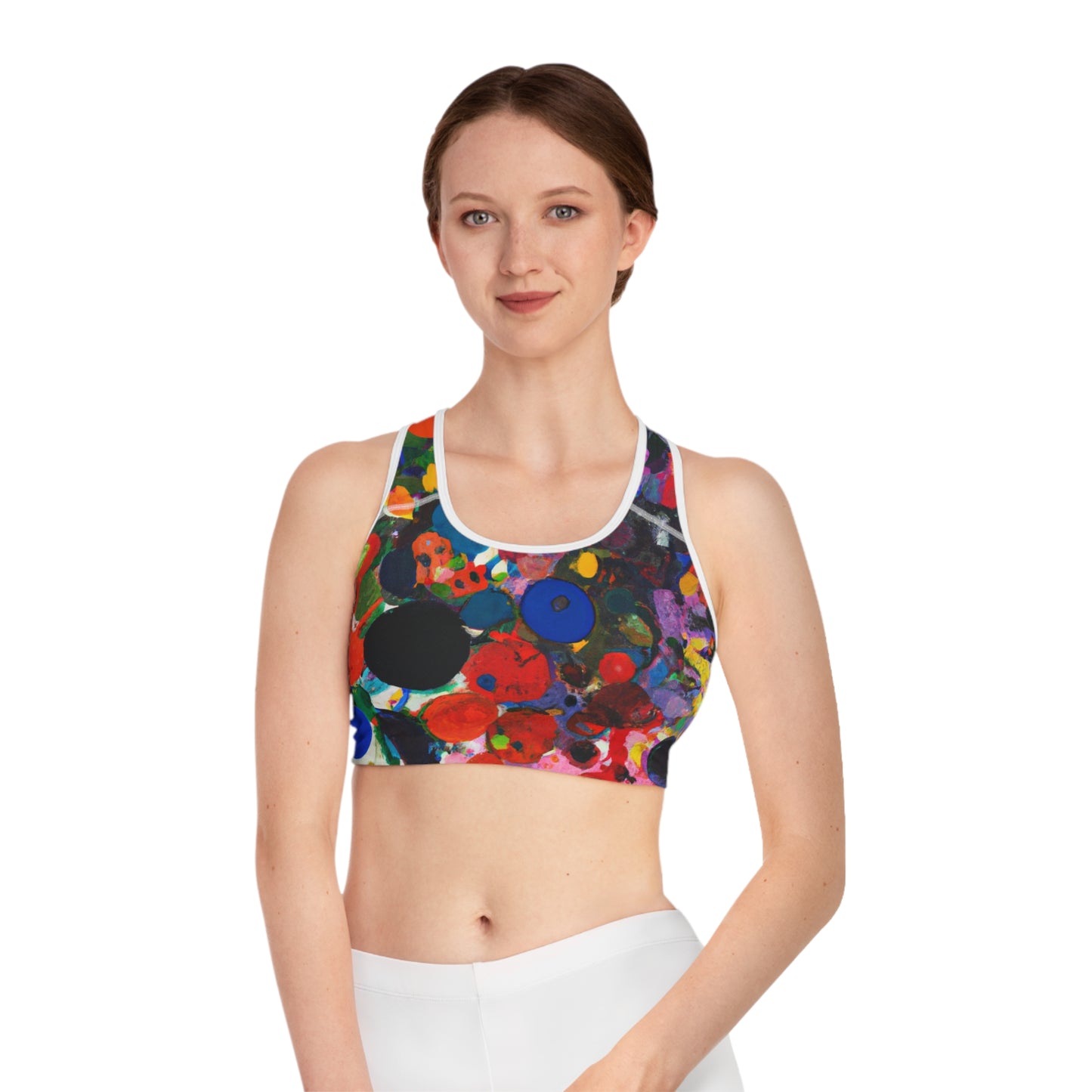 Ink drops meditation - High Performance Sports Bra