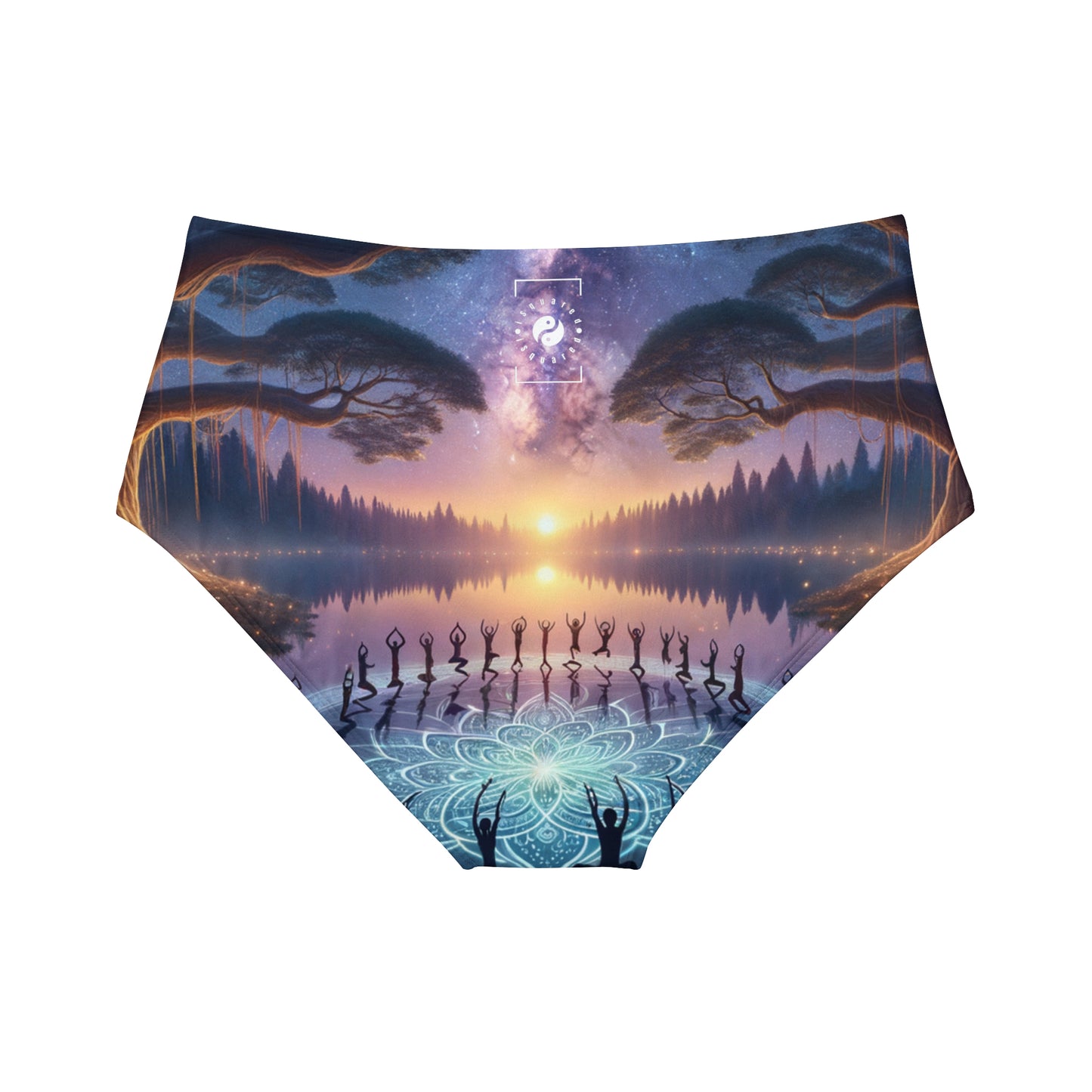 "Celestial Serenity: Mandala's Reflection" - High Waisted Bikini Bottom