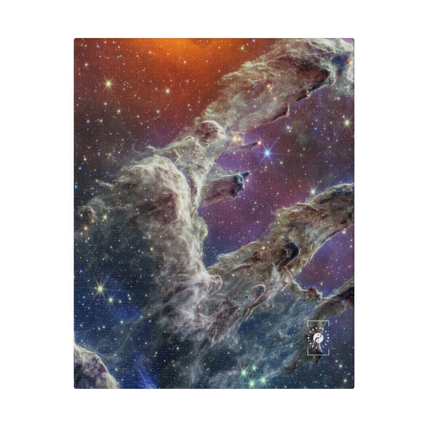 Pillars of Creation (NIRCam and MIRI Composite Image) - JWST Collection - Art Print Canvas