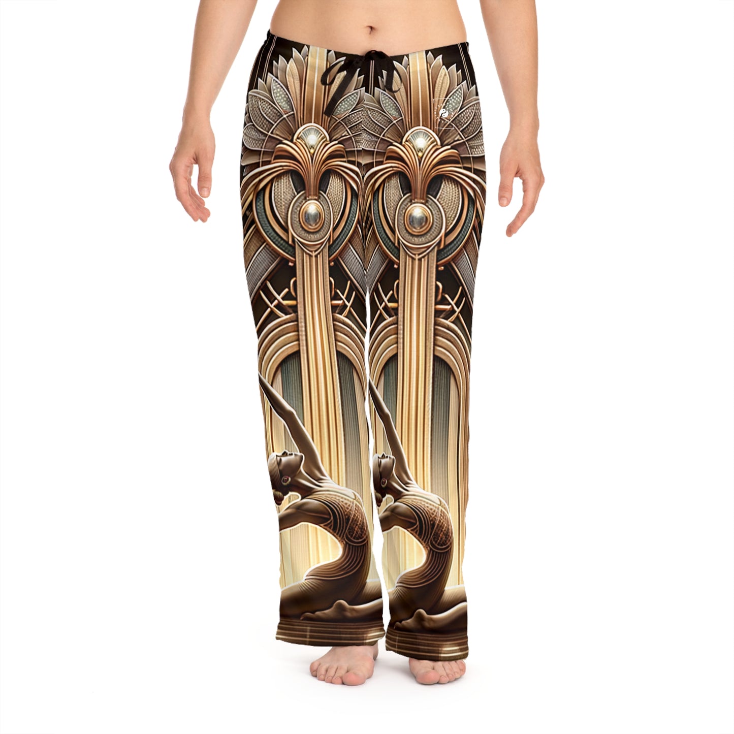 Deco Serenity: A Fusion of Opulence and Zen - Women lounge pants