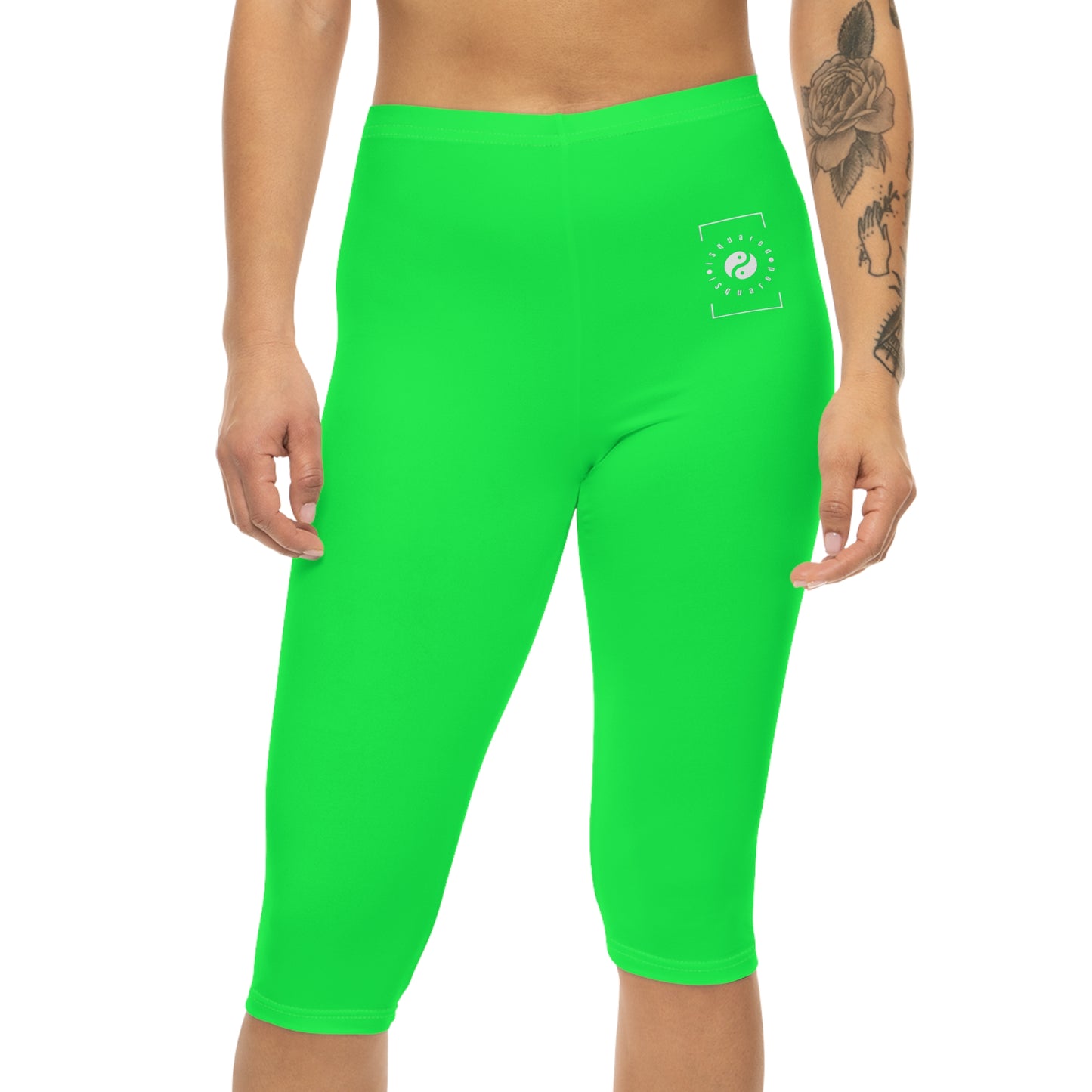 #0FFF50 Vert Fluo - Short Capri