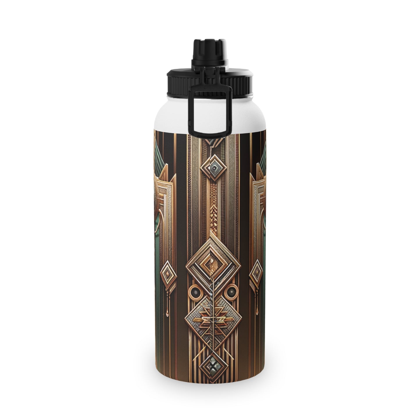 "Deco Serenity: A Fusion of Opulence and Zen" - Sports Water Bottle