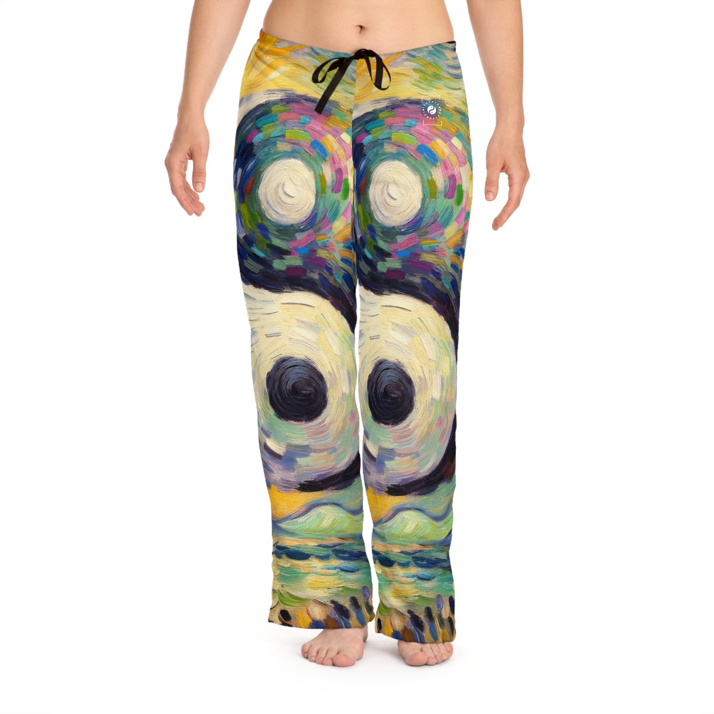 "Spectral Duality: An Impressionist Balance" - Women lounge pants