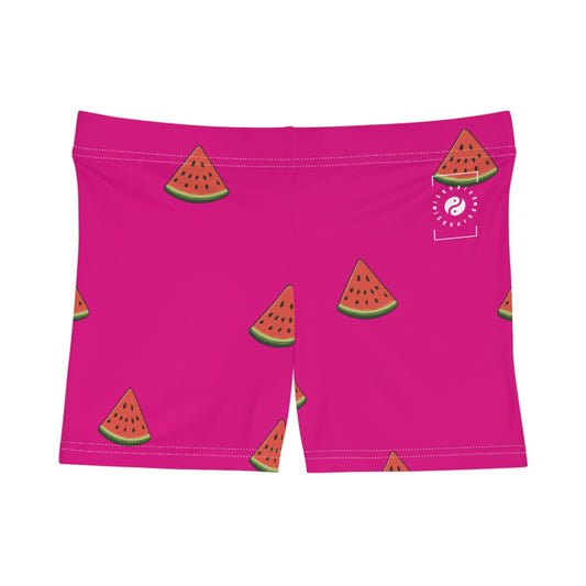 #DF0086 Pink + Watermelon - Mini Hot Yoga Short