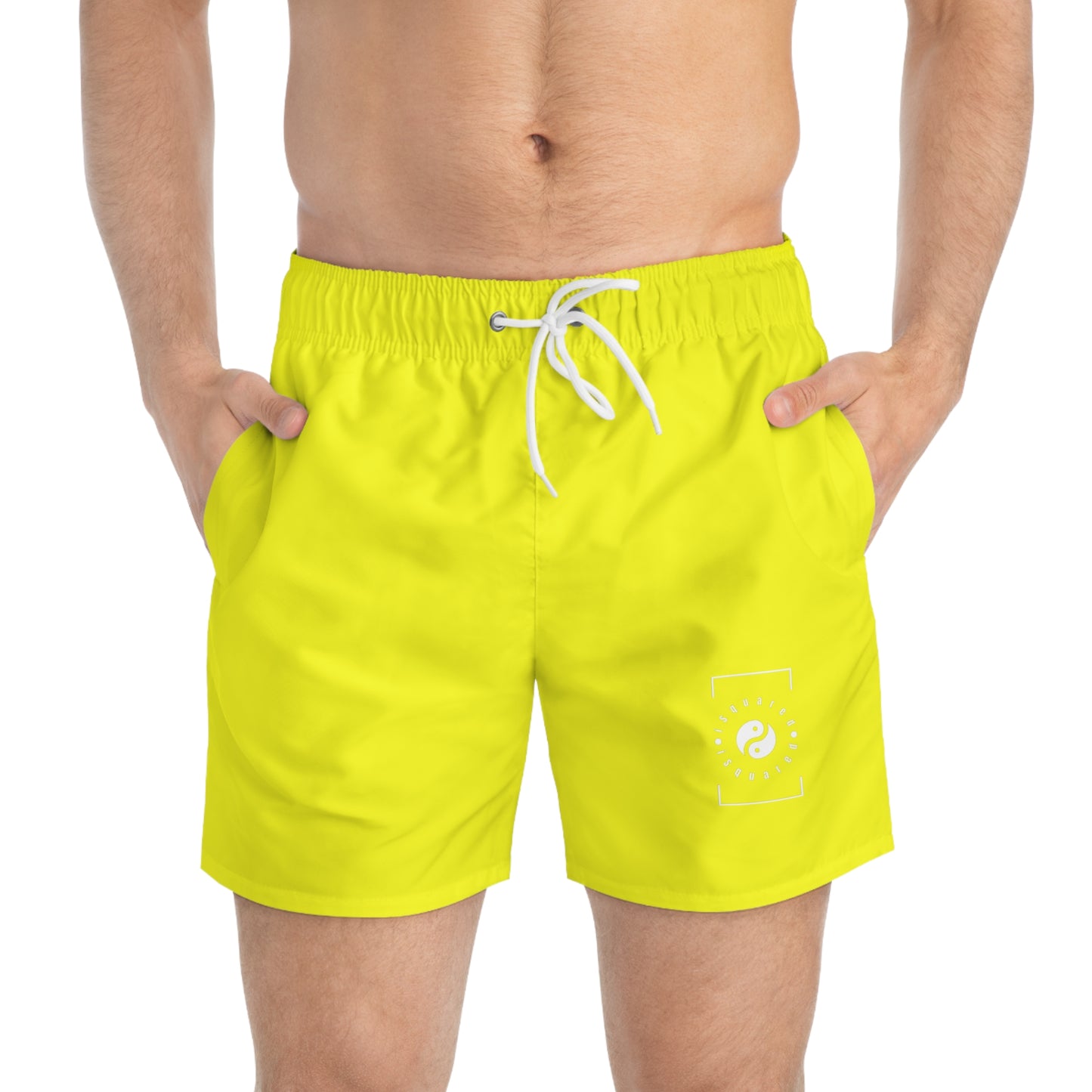 Neon Yellow FFFF00 - Swim Trunks for Men