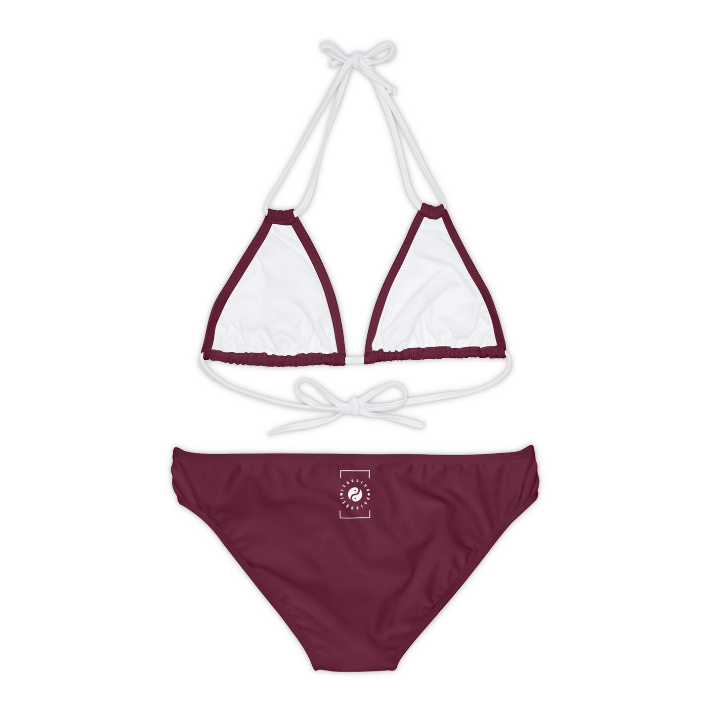 #60182D Deep Siena - Lace-up Bikini Set