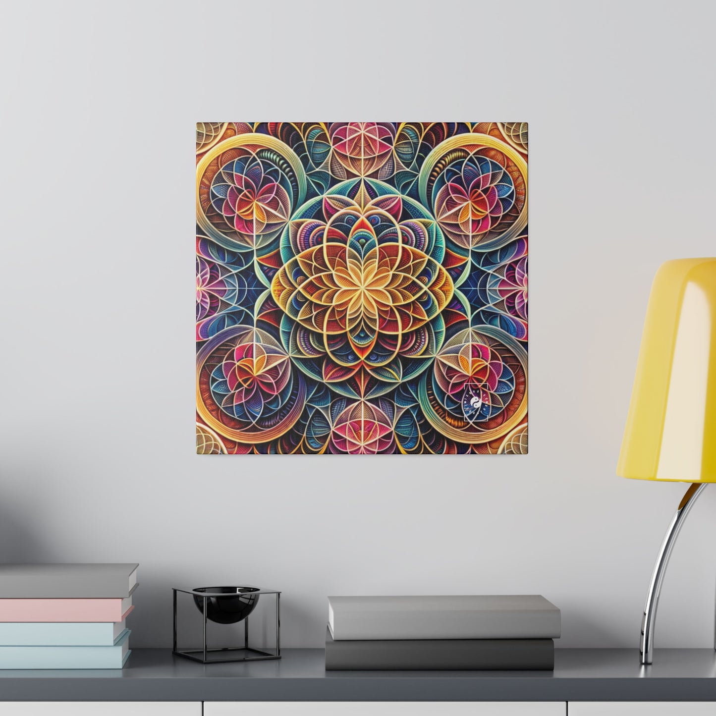 "Sacred Symmetry: Infinite Radiance of Love" - Art Print Canvas