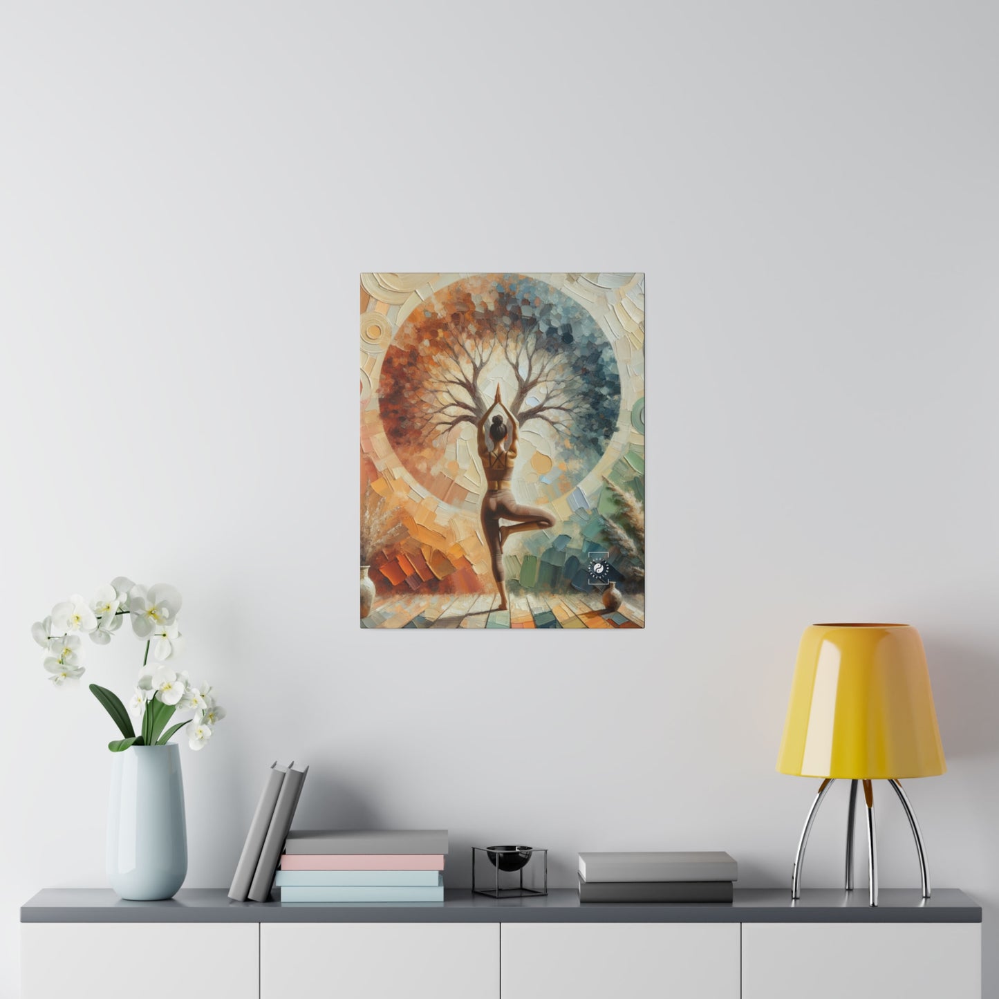 "Stability in Surrender: Vrikshasana in Harmony with Earth" - Art Print Canvas