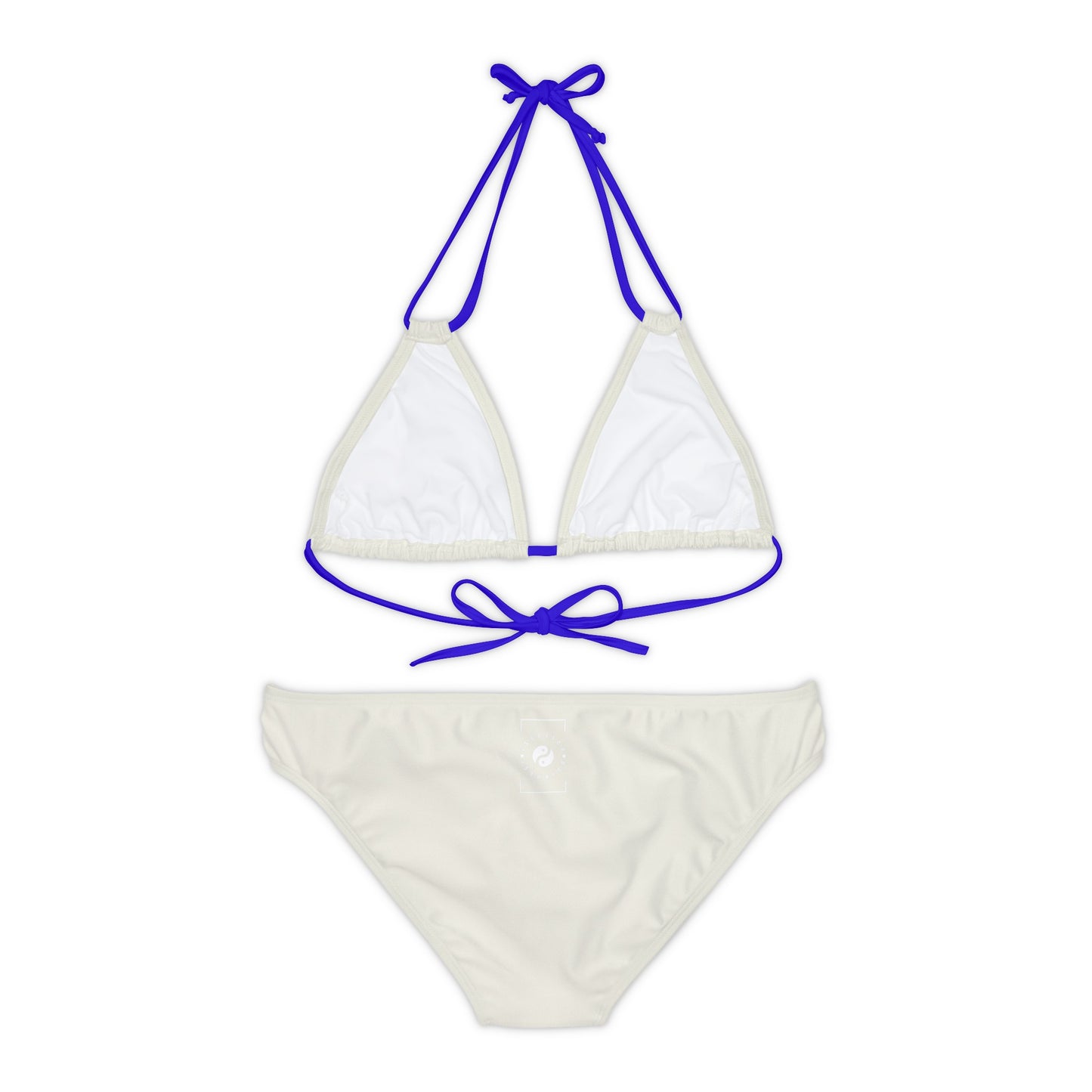 #E9E7DA Ivory - Lace-up Bikini Set