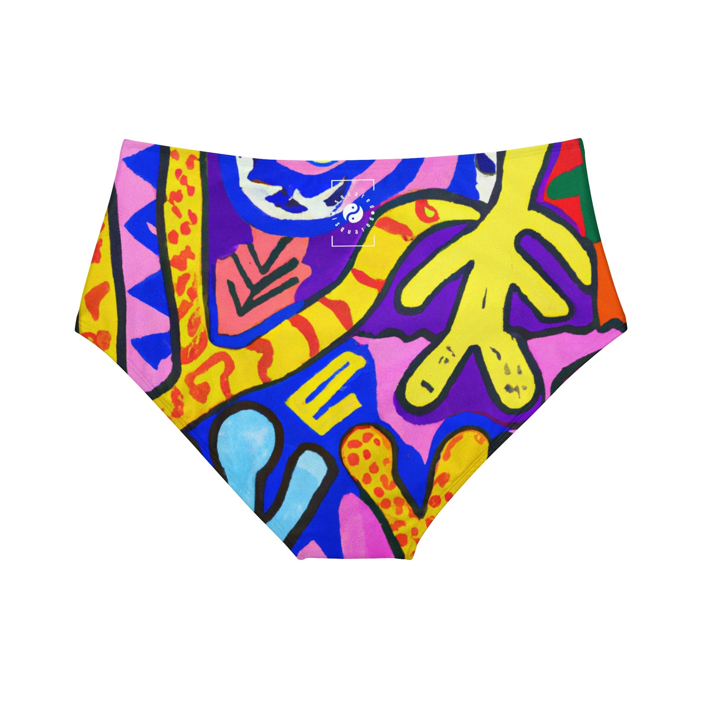 "Symbolic Jamboree" - High Waisted Bikini Bottom