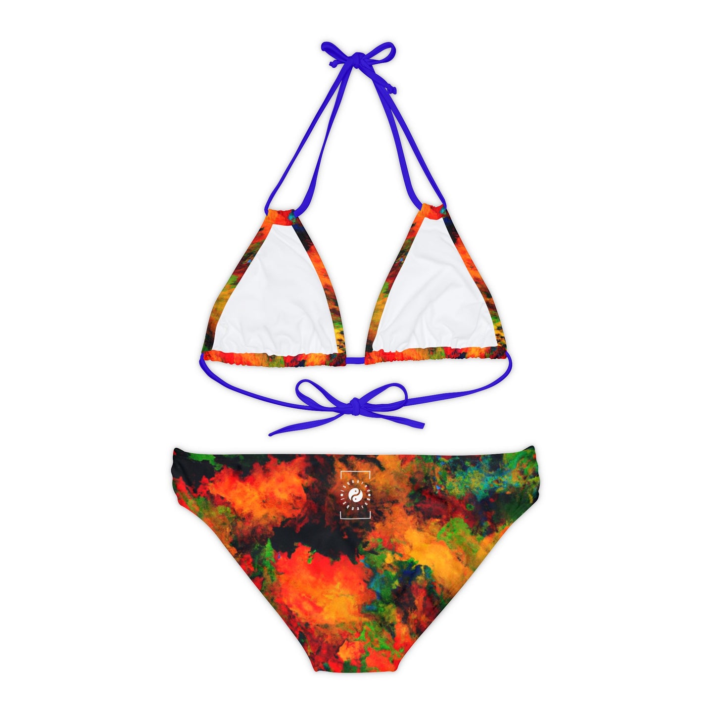 Luminous Whispers Symphony - Lace-up Bikini Set