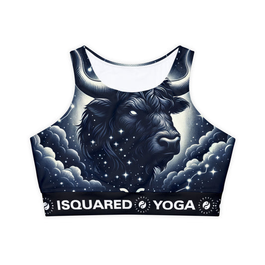 Celestial Taurine Constellation - Lined & Padded Sports Bra