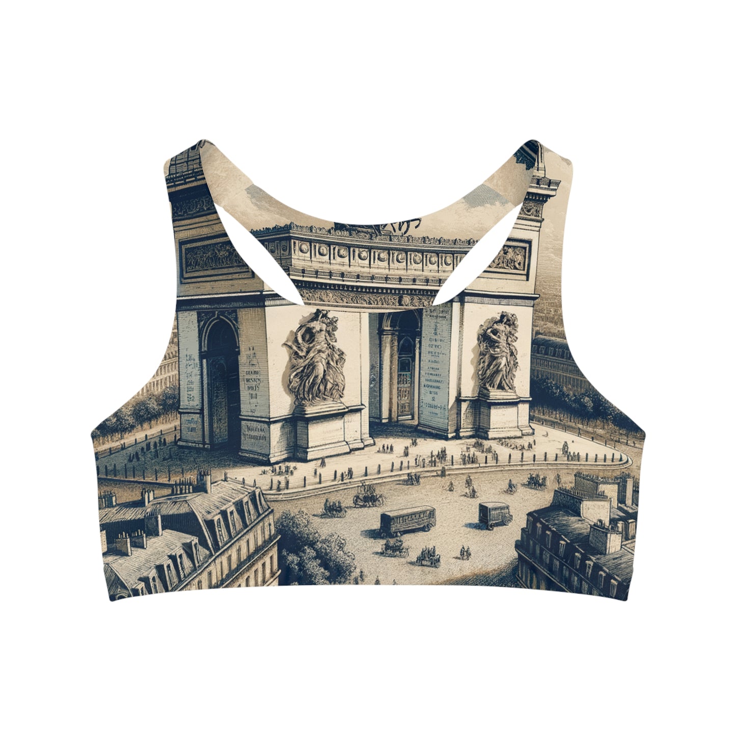 "Majesty of the Arc: A Napoleon Era Portrait" - Seamless Sports Bra