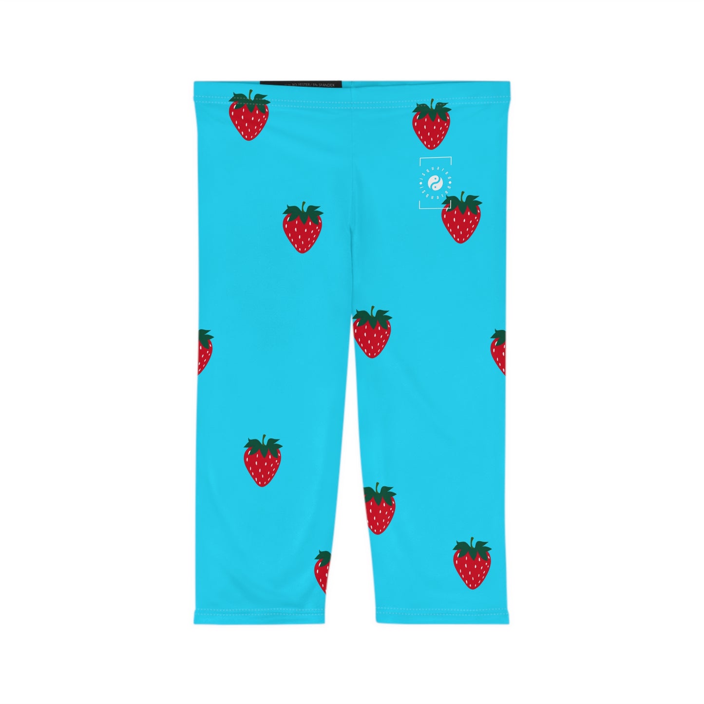#22DEFF Light Blue + Strawberry - Capri Shorts