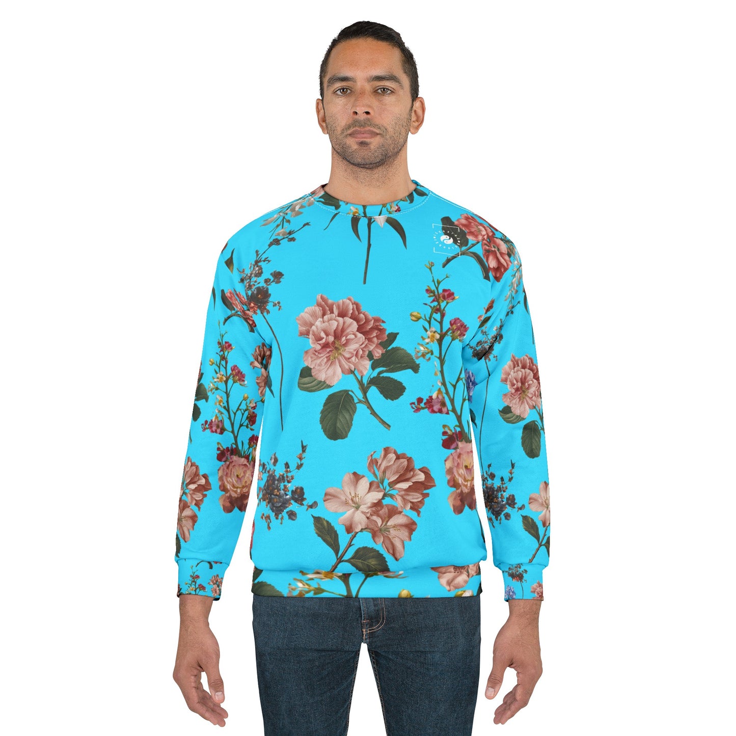 Botanicals on Azure - Unisex Sweatshirt