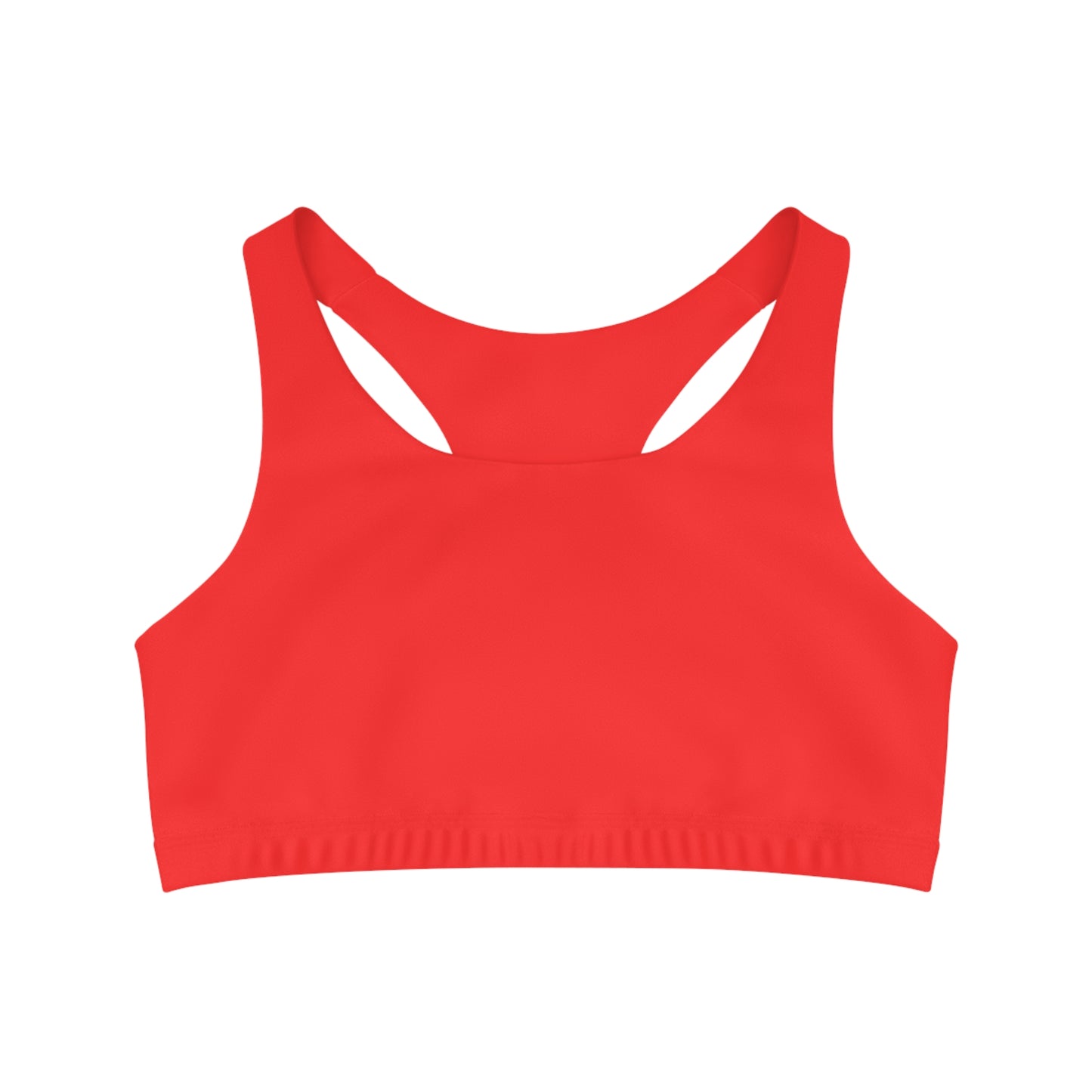 Bright Red FF3131 - Seamless Sports Bra