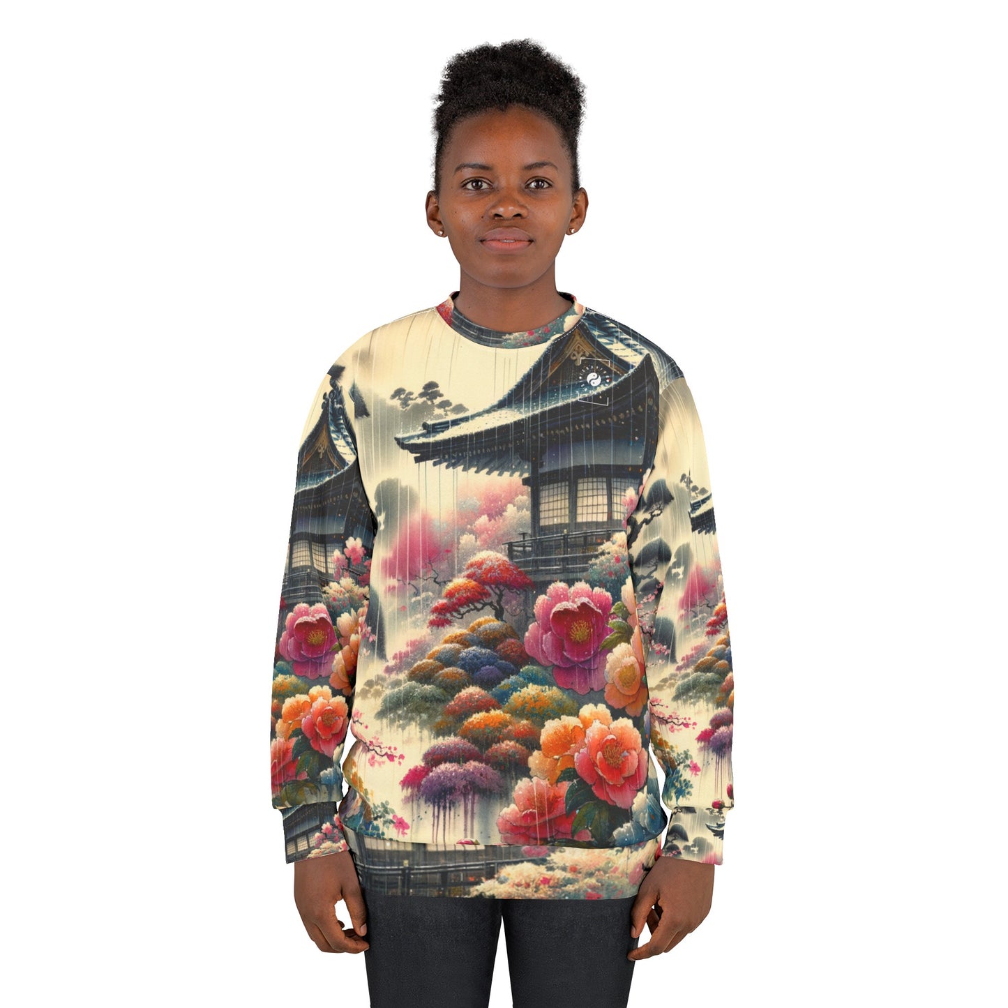 "Rain-drenched Sakura Spectrum" - Unisex Sweatshirt