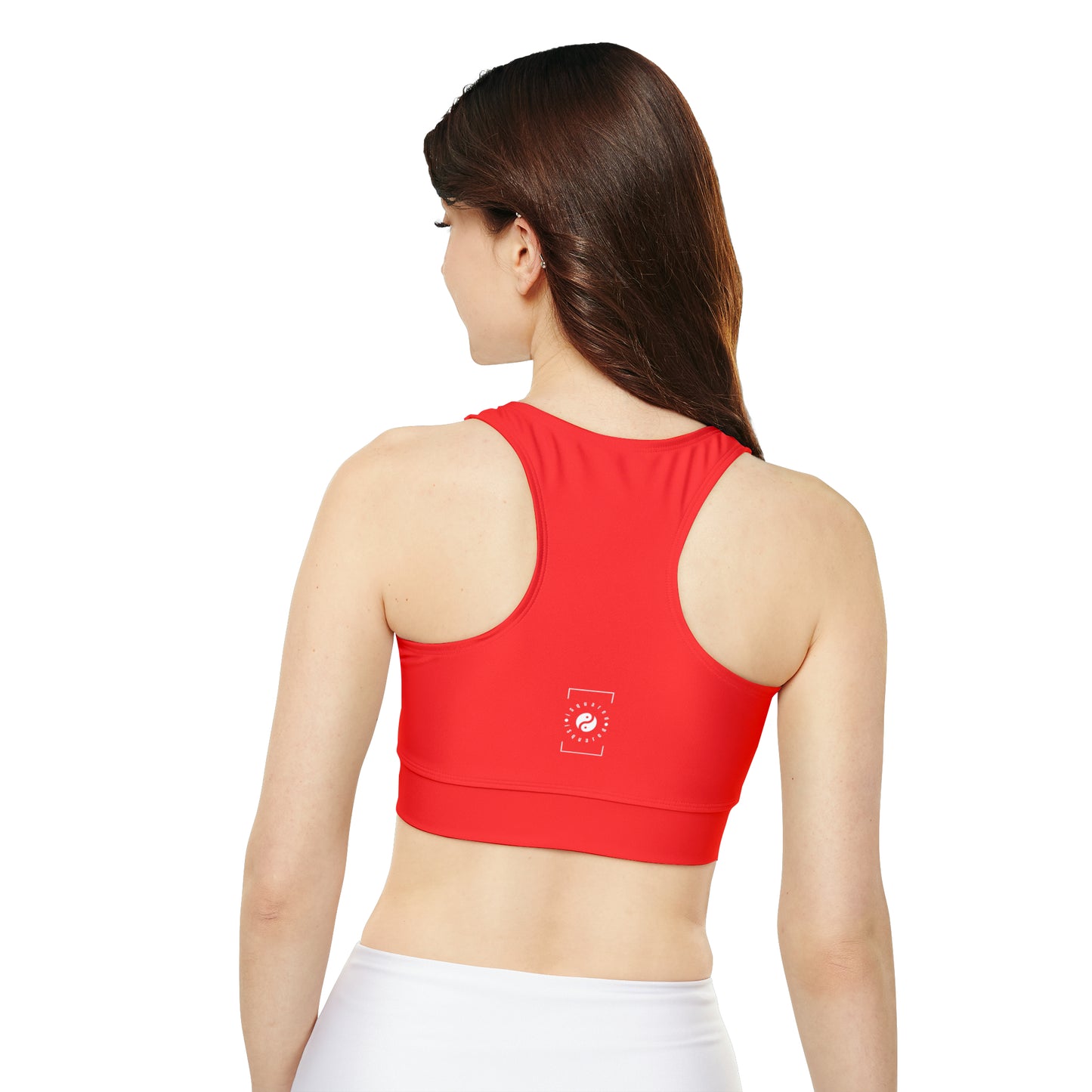 Bright Red FF3131 - Lined & Padded Sports Bra