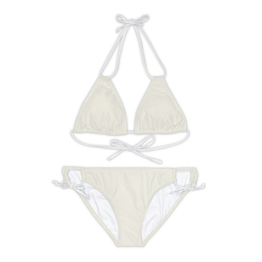 #E9E7DA Ivory - Lace-up Bikini Set