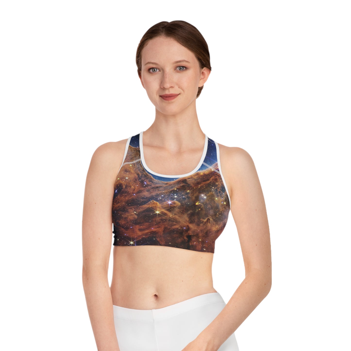 “Cosmic Cliffs” in the Carina Nebula (NIRCam Image) - JWST Collection - High Performance Sports Bra