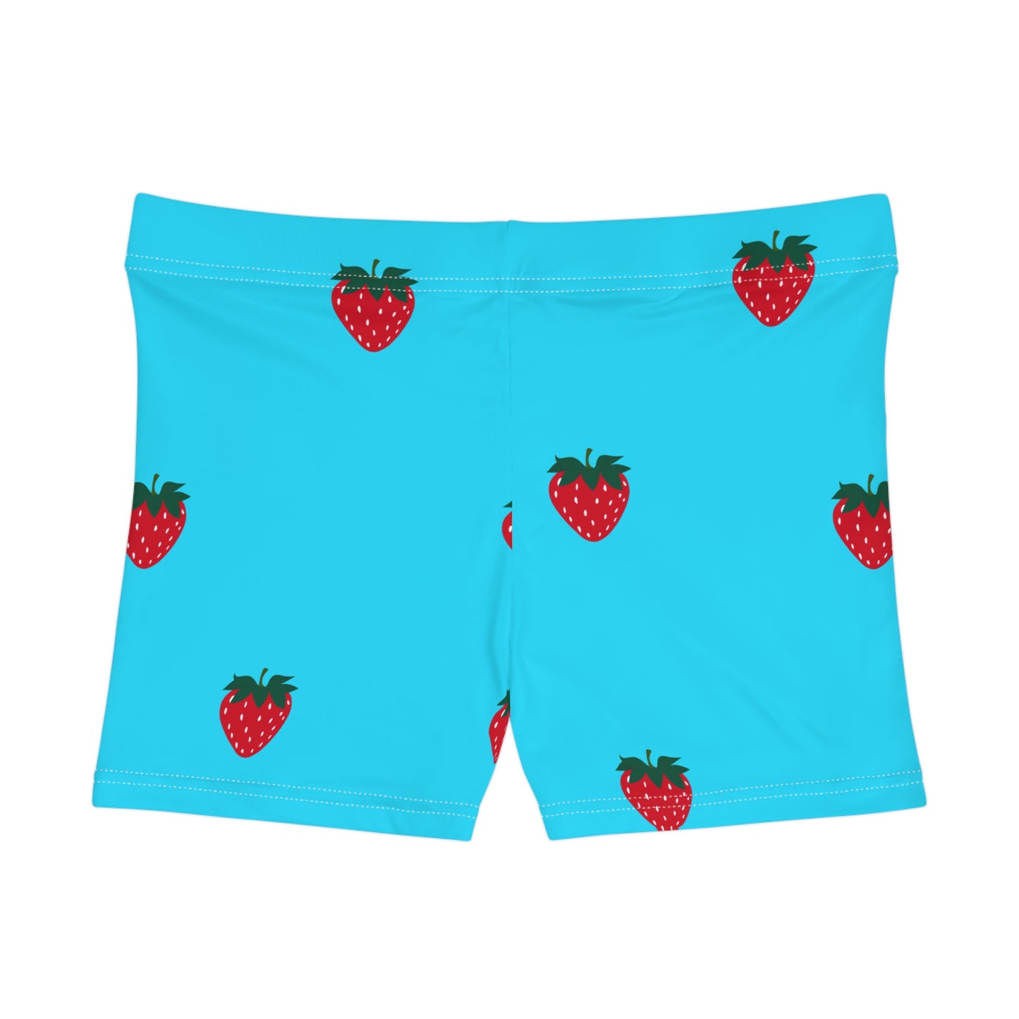 #22DEFF Light Blue + Strawberry - Mini Hot Yoga Short