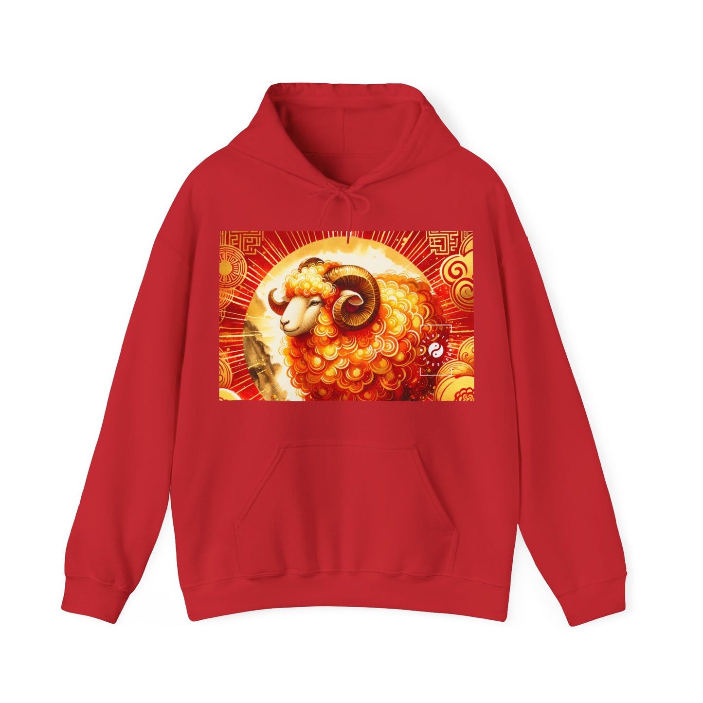 "Auspicious Gold of Divine Ewe: A Lunar New Year Revelry" - Hoodie