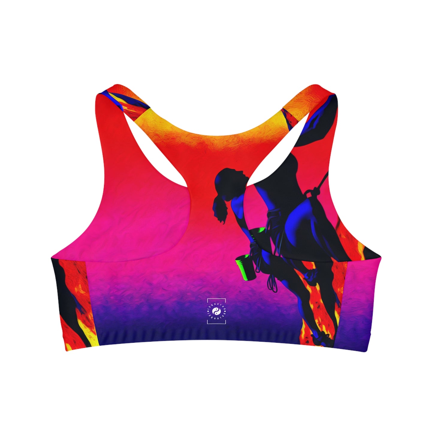 "Technicolour Ascent: The Digital Highline" - Seamless Sports Bra