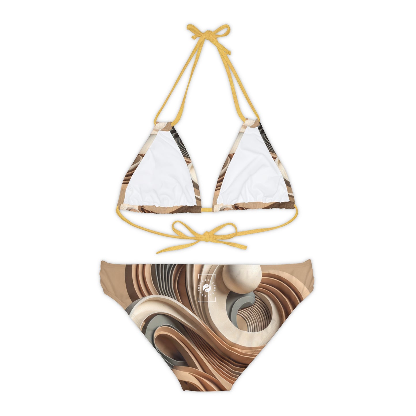 « Hepworth Hues : An Earth Tone Symphony » - Ensemble bikini à lacets