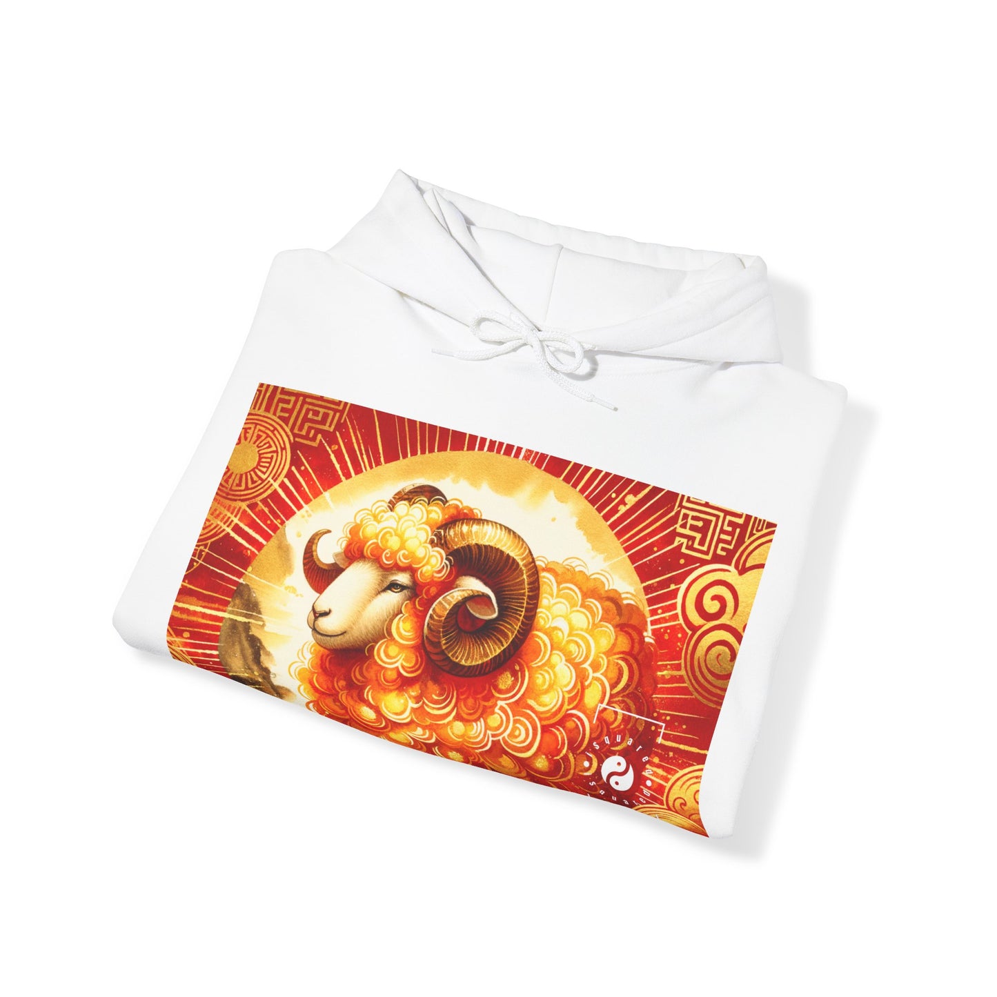 "Auspicious Gold of Divine Ewe: A Lunar New Year Revelry" - Hoodie