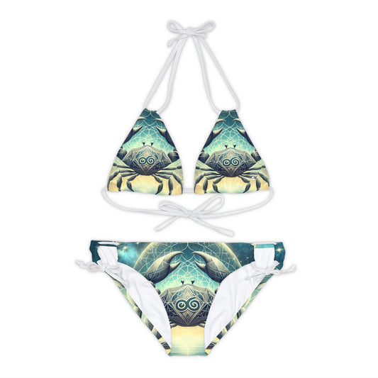 Crab Constellation Yoga - Lace-up Bikini Set