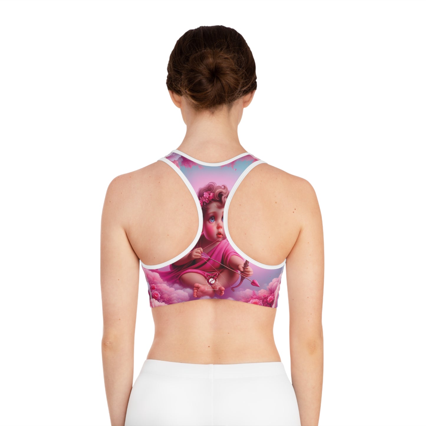 "Bold Blush: A Cupid's Love Affair" - High Performance Sports Bra