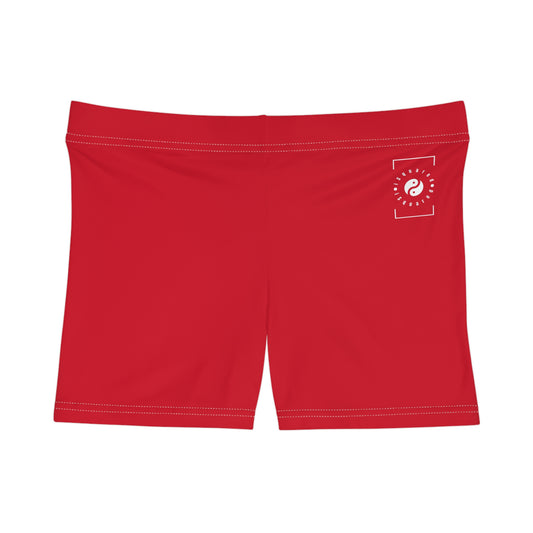 #D10927 Scarlet Red - Mini Hot Yoga Short