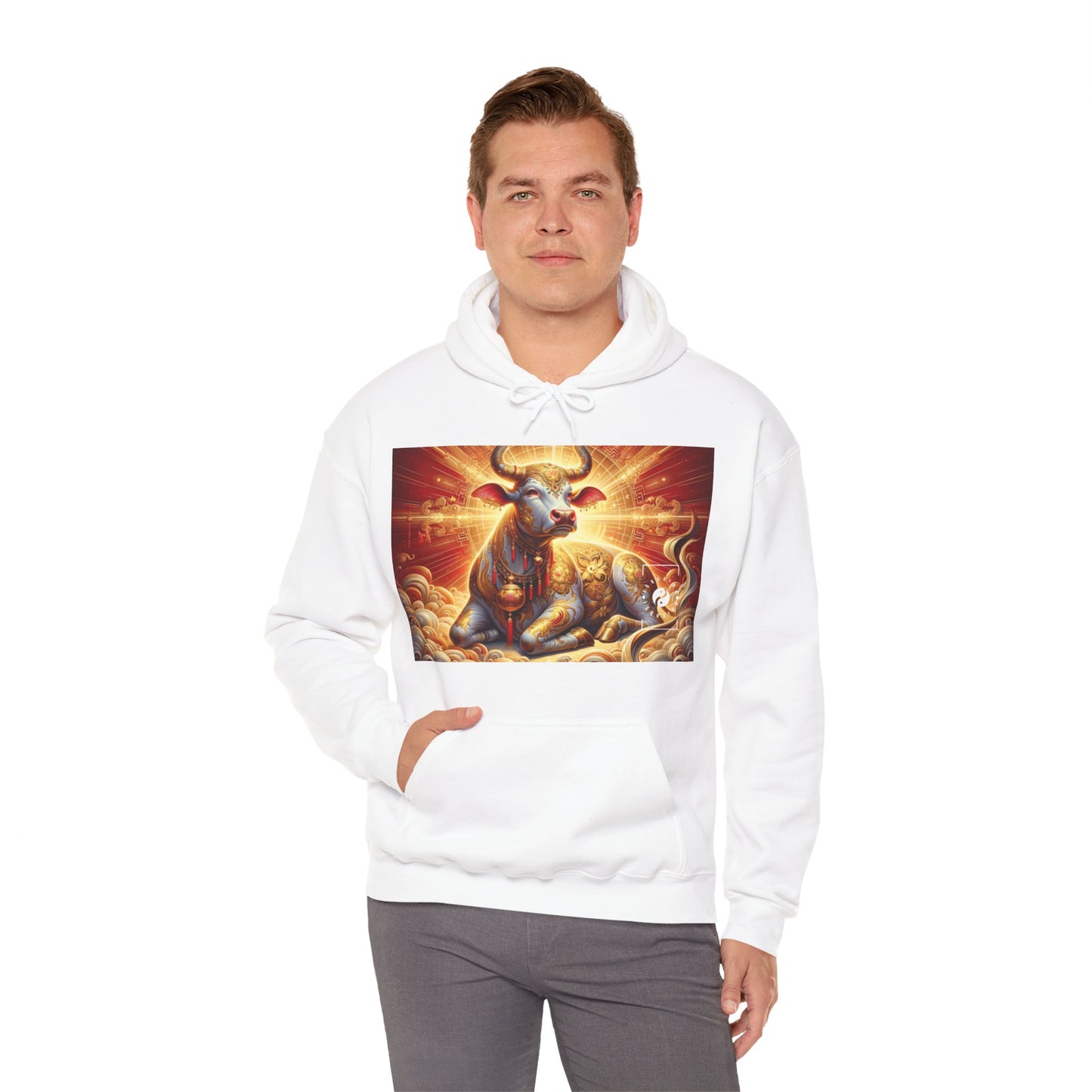 "Golden Euphoria: A Dance of the Divine Bovine" - Hoodie