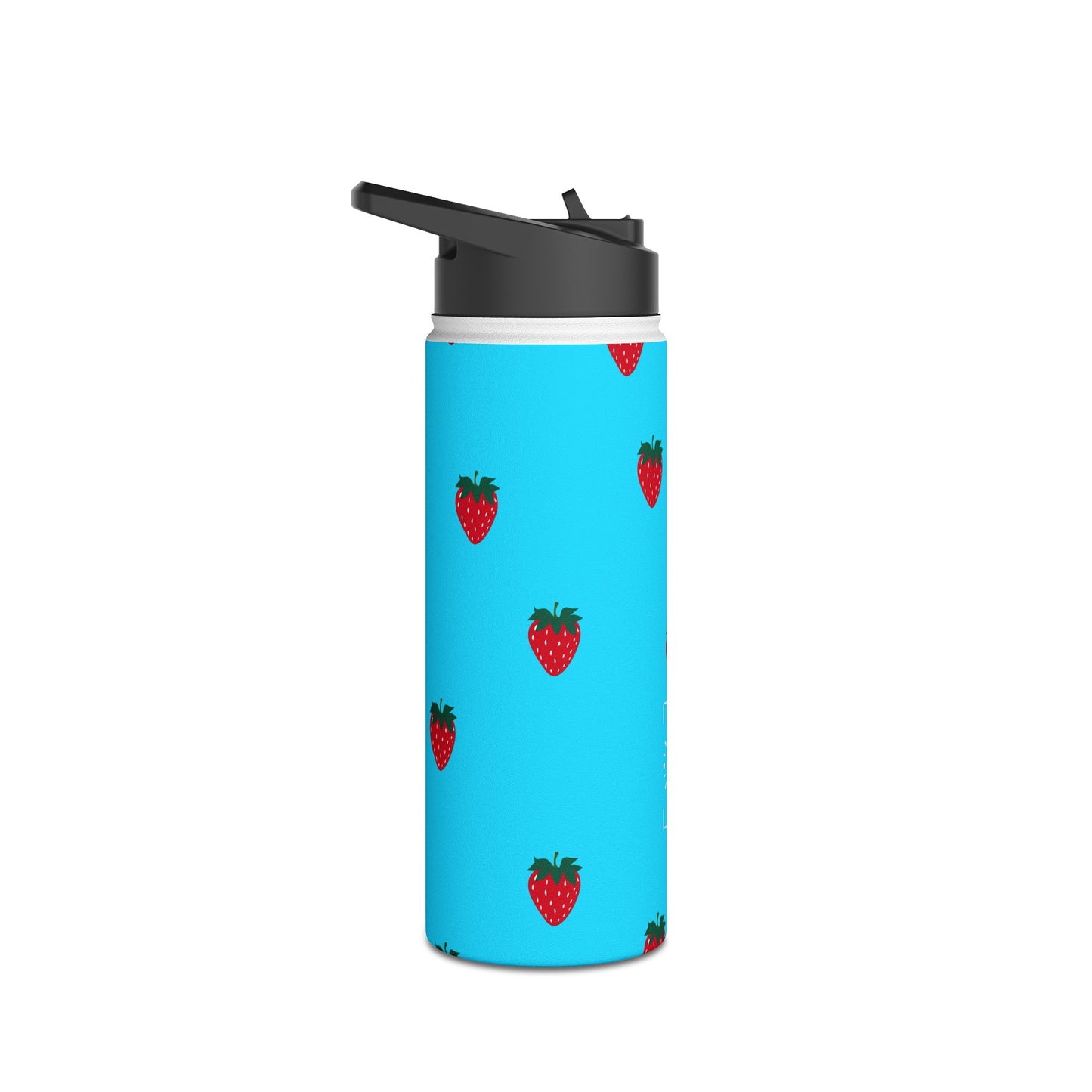 #22DEFF Light Blue + Strawberry - Water Bottle