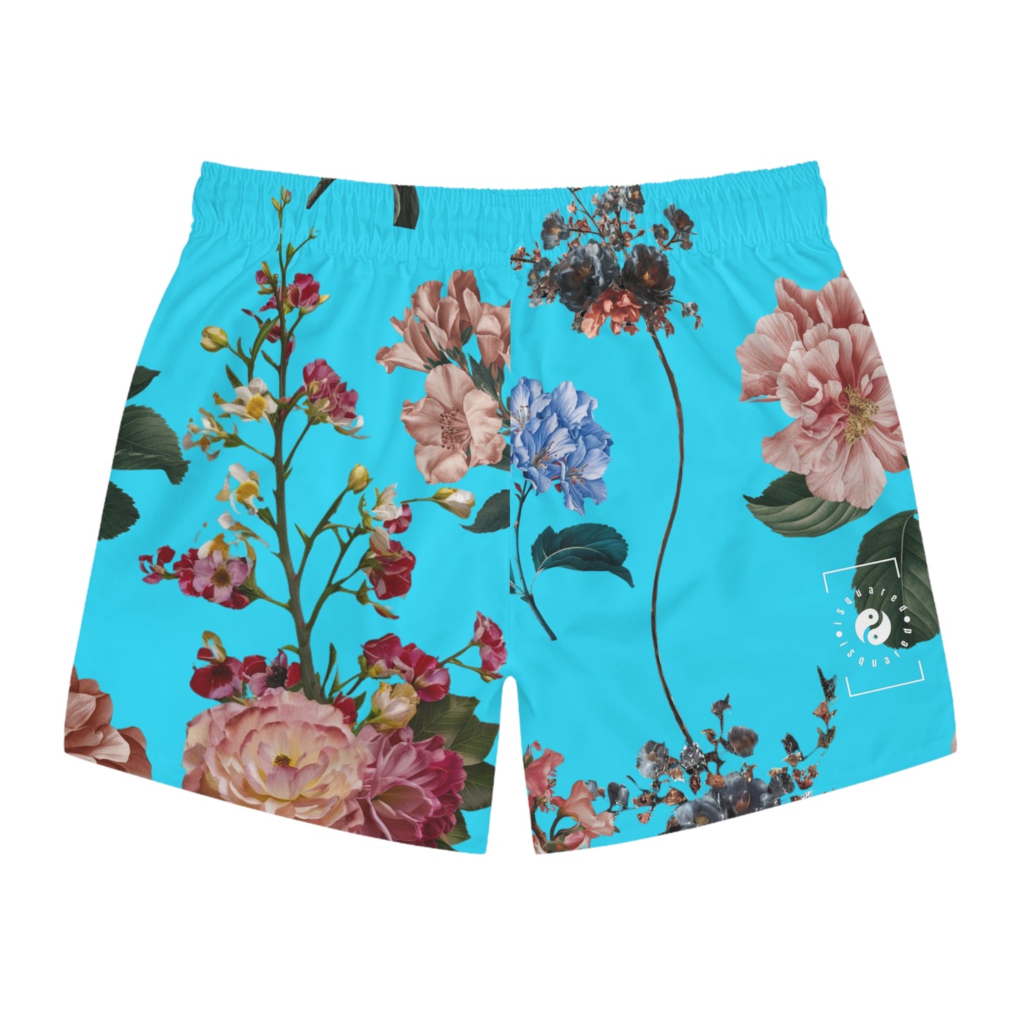 Botanicals on Azure - Swim Trunks for Men