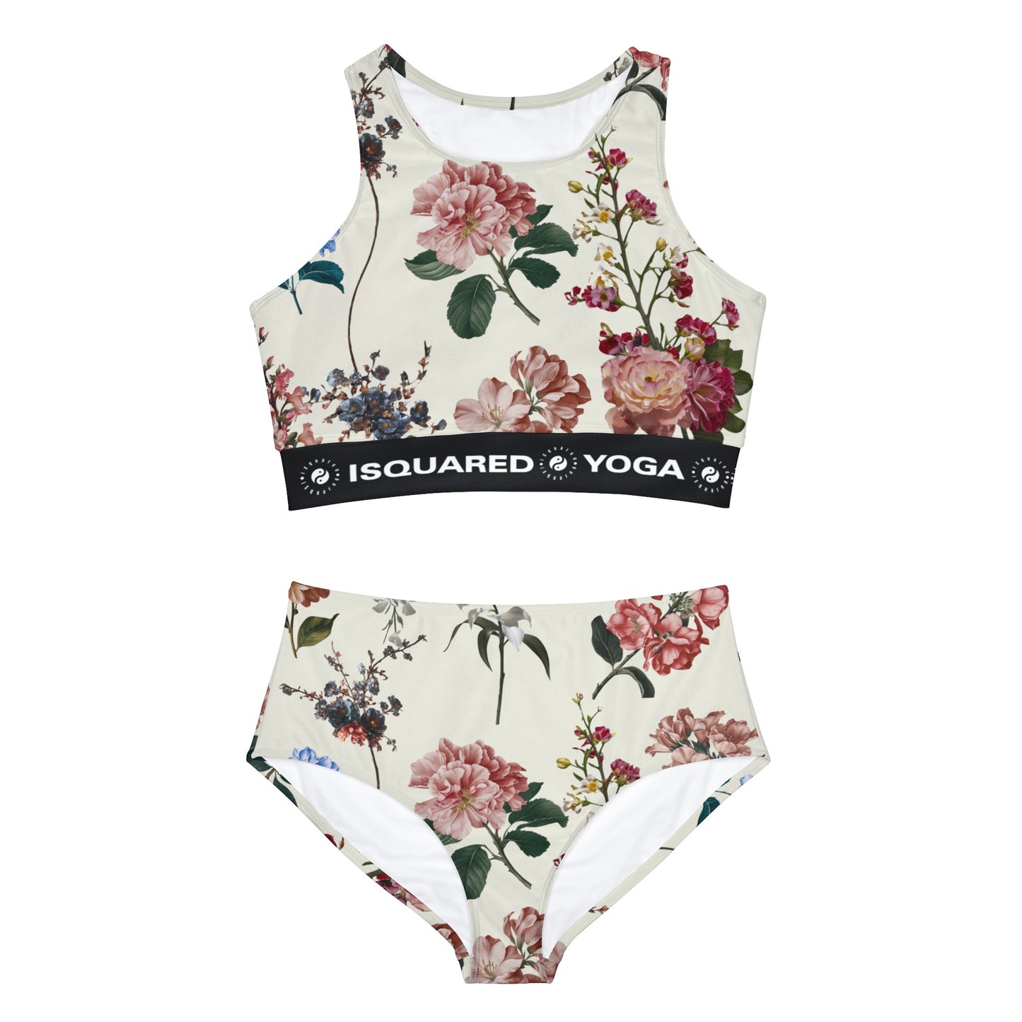 Botaniques sur Beige - Ensemble de bikini Hot Yoga