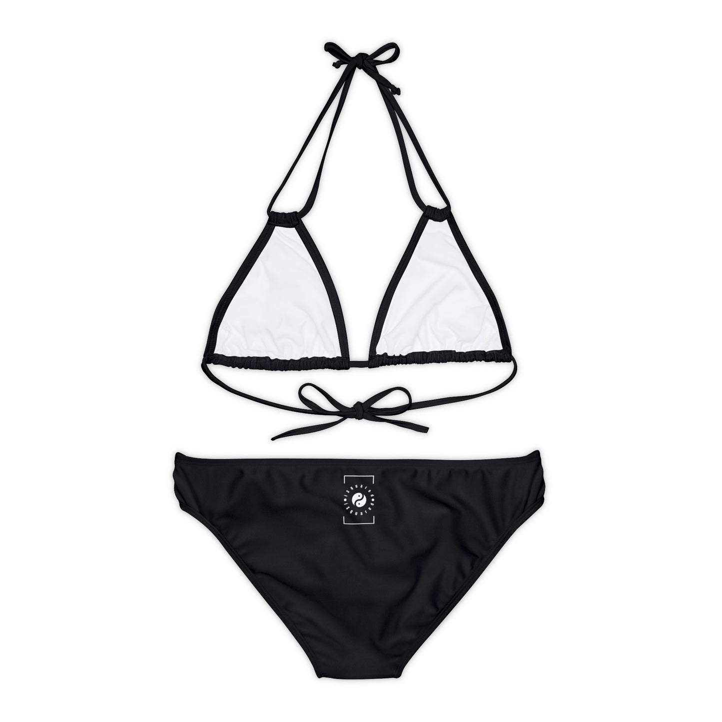 Pure Black - Lace-up Bikini Set